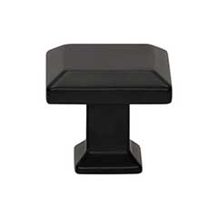 Atlas Homewares [A660-BL] Die Cast Zinc Cabinet Knob - Sweetbriar Lane Series - Matte Black Finish - 1 1/4&quot; Sq.