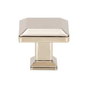 Atlas Homewares [A660-PN] Die Cast Zinc Cabinet Knob - Sweetbriar Lane Series - Polished Nickel Finish - 1 1/4" Sq.