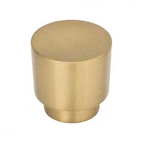 Atlas Homewares [426-WB] Die Cast Zinc Cabinet Knob - Tom Tom Series - Warm Brass Finish - 1 1/4" Dia.