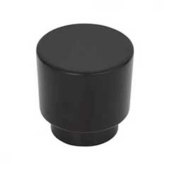 Atlas Homewares [426-BL] Die Cast Zinc Cabinet Knob - Tom Tom Series - Matte Black Finish - 1 1/4" Dia.