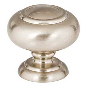 Atlas Homewares [A610-BRN] Die Cast Zinc Cabinet Knob - Victoria Series - Brushed Nickel Finish - 1 1/4" Dia.