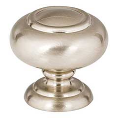 Atlas Homewares [A610-BRN] Die Cast Zinc Cabinet Knob - Victoria Series - Brushed Nickel Finish - 1 1/4&quot; Dia.