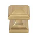 Atlas Homewares [370-WB] Die Cast Zinc Cabinet Knob - Wadsworth Series - Warm Brass Finish - 1 1/4&quot; Sq.