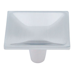 Atlas Homewares [227-BRN] Die Cast Zinc Cabinet Knob - DAP Series - Brushed Nickel Finish - 2" Sq.