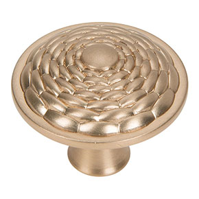 Atlas Homewares [236-CM] Die Cast Zinc Cabinet Knob - Mandalay Series - Champagne Finish - 1 1/4" Dia.