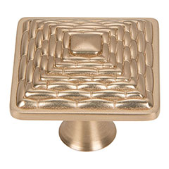 Atlas Homewares [237-CM] Die Cast Zinc Cabinet Knob - Mandalay Series - Champagne Finish - 1 1/4&quot; Sq.