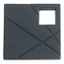 Atlas Homewares [251L-BL] Die Cast Zinc Cabinet Knob - Modernist Series - Left Mount - Matte Black Finish - 1 1/2" Sq.