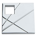 Atlas Homewares [251R-CH] Die Cast Zinc Cabinet Knob - Modernist Series - Right Mount - Polished Chrome Finish - 1 1/2" Sq.