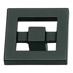 Atlas Homewares [260-BL] Die Cast Zinc Cabinet Knob - Nobu Series - Matte Black Finish - 1 3/8&quot; Sq.