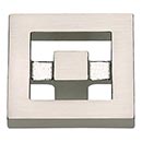 Atlas Homewares [260-BRN] Die Cast Zinc Cabinet Knob - Nobu Series - Brushed Nickel Finish - 1 3/8&quot; Sq.