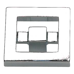 Atlas Homewares [260-CH] Die Cast Zinc Cabinet Knob - Nobu Series - Polished Chrome Finish - 1 3/8" Sq.