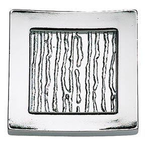 Atlas Homewares [270-CH] Die Cast Zinc Cabinet Knob - Primitive Series - Polished Chrome Finish - 1 1/2" Sq.