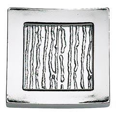 Atlas Homewares [270-CH] Die Cast Zinc Cabinet Knob - Primitive Series - Polished Chrome Finish - 1 1/2" Sq.