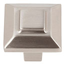 Atlas Homewares [283-BRN] Die Cast Zinc Cabinet Knob - Trocadero Series - Brushed Nickel Finish - 1" Sq.