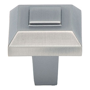 Atlas Homewares [283-P] Die Cast Zinc Cabinet Knob - Trocadero Series - Pewter Finish - 1" Sq.