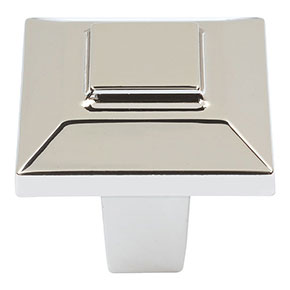 Atlas Homewares [283-PN] Die Cast Zinc Cabinet Knob - Trocadero Series - Polished Nickel Finish - 1" Sq.