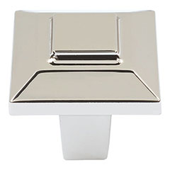 Atlas Homewares [283-PN] Die Cast Zinc Cabinet Knob - Trocadero Series - Polished Nickel Finish - 1&quot; Sq.