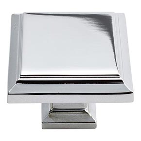 Atlas Homewares [289-CH] Die Cast Zinc Cabinet Knob - Sutton Place Series - Polished Chrome Finish - 1 1/4" Sq.