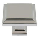 Atlas Homewares [289-PN] Die Cast Zinc Cabinet Knob - Sutton Place Series - Polished Nickel Finish - 1 1/4" Sq.