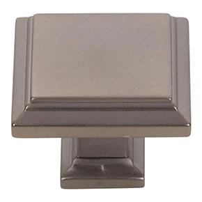 Atlas Homewares [289-SL] Die Cast Zinc Cabinet Knob - Sutton Place Series - Slate Finish - 1 1/4" Sq.