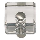 Atlas Homewares [3145-BRN] Lucite Cabinet Knob - Optimism Series - Clear - Brushed Nickel Stem Finish - 1 1/4&quot; Sq.