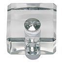 Atlas Homewares [3145-CH] Lucite Cabinet Knob - Optimism Series - Clear - Polished Chrome Stem Finish - 1 1/4&quot; Sq.