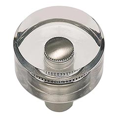 Atlas Homewares [3146-CH] Lucite Cabinet Knob - Optimism Series - Clear - Polished Chrome Stem Finish - 1 3/16&quot; Dia.
