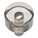 Atlas Homewares [3146-CH] Lucite Cabinet Knob - Optimism Series - Clear - Polished Chrome Stem Finish - 1 3/16" Dia.