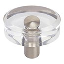 Atlas Homewares [3230-BRN] Lucite Cabinet Knob - Optimism Series - Clear - Brushed Nickel Stem Finish - 1 1/2&quot; L