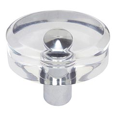 Atlas Homewares [3230-CH] Lucite Cabinet Knob - Optimism Series - Clear - Polished Chrome Stem Finish - 1 1/2&quot; L