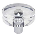 Atlas Homewares [3230-CH] Lucite Cabinet Knob - Optimism Series - Clear - Polished Chrome Stem Finish - 1 1/2&quot; L