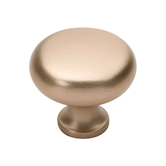 Atlas Homewares [A819-CM] Die Cast Zinc Cabinet Knob - Round &amp; Bin Cup Series - Champagne Finish - 1 1/4&quot; Dia.