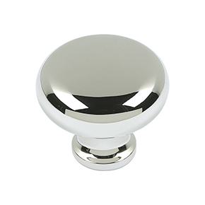 Atlas Homewares [A819-PN] Die Cast Zinc Cabinet Knob - Round & Bin Cup Series - Polished Nickel Finish - 1 1/4" Dia.