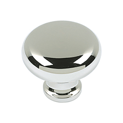 Atlas Homewares [A819-PN] Die Cast Zinc Cabinet Knob - Round &amp; Bin Cup Series - Polished Nickel Finish - 1 1/4&quot; Dia.