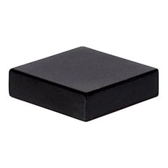 Atlas Homewares [A833-BL] Die Cast Zinc Cabinet Knob - Thin-Square Series - Matte Black Finish - 1 1/4&quot; L