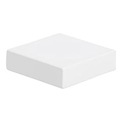 Atlas Homewares [A833-WG] Die Cast Zinc Cabinet Knob - Thin-Square Series - High White Gloss Finish - 1 1/4&quot; L