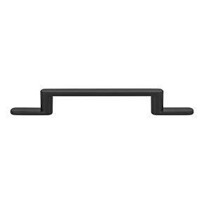Atlas Homewares [A502-BL] Die Cast Zinc Cabinet Pull Handle - Alaire Series - Oversized - Matte Black Finish - 5 1/16" C/C - 8 9/16" L