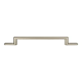 Atlas Homewares [A504-BRN] Die Cast Zinc Cabinet Pull Handle - Alaire Series - Oversized - Brushed Nickel Finish - 7 9/16" C/C - 11 1/16" L