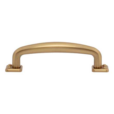 Atlas Homewares [A541-WB] Die Cast Zinc Cabinet Pull Handle - Benning Series - Standard Size - Warm Brass Finish - 3 3/4" C/C -  4 3/4" L