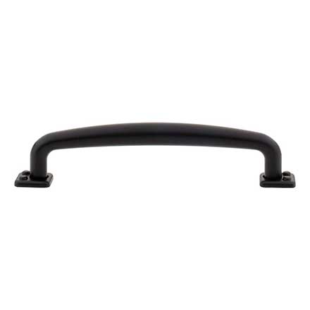 Atlas Homewares [A542-BL] Die Cast Zinc Cabinet Pull Handle - Benning Series - Oversized - Matte Black Finish - 5 1/16&quot; C/C -  6&quot; L