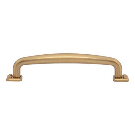 Atlas Homewares [A542-WB] Die Cast Zinc Cabinet Pull Handle - Benning Series - Oversized - Warm Brass Finish - 5 1/16" C/C -  6" L