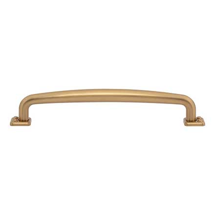 Atlas Homewares [A543-WB] Die Cast Zinc Cabinet Pull Handle - Benning Series - Oversized - Warm Brass Finish - 6 5/16&quot; C/C - 7 1/4&quot; L