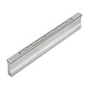 Atlas Homewares [3202-MC] Aluminum Cabinet Pull Handle - Crystal Series - Oversized - Clear Insert - Matte Chrome Finish - 5 1/16&quot; C/C - 5 3/8&quot; L