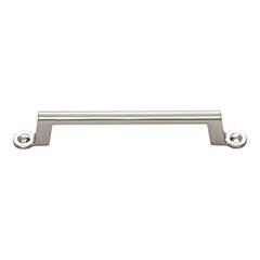 Atlas Homewares [A303-BRN] Die Cast Zinc Cabinet Pull Handle - Bradbury Series - Oversized - Brushed Nickel Finish - 5 1/16&quot; C/C - 6 7/8&quot; L