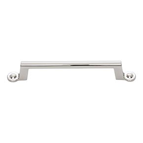 Atlas Homewares [A303-PN] Die Cast Zinc Cabinet Pull Handle - Bradbury Series - Oversized - Polished Nickel Finish - 5 1/16" C/C - 6 7/8" L