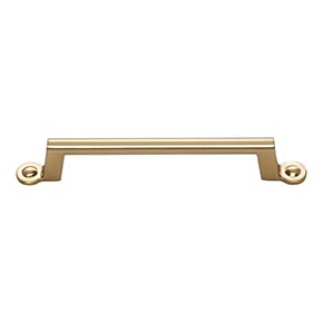 Atlas Homewares [A303-WB] Die Cast Zinc Cabinet Pull Handle - Bradbury Series - Oversized - Warm Brass Finish - 5 1/16" C/C - 6 7/8" L