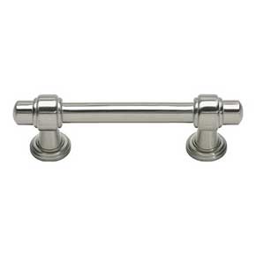 Atlas Homewares [314-BRN] Die Cast Zinc Cabinet Pull Handle - Bronte Series - Standard Size - Brushed Nickel Finish - 3" C/C - 4 5/16" L