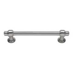 Atlas Homewares [352-BRN] Die Cast Zinc Cabinet Pull Handle - Bronte Series - Oversized - Brushed Nickel Finish - 5 1/16&quot; C/C - 6 1/4&quot; L