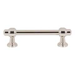 Atlas Homewares [430-PN] Die Cast Zinc Cabinet Pull Handle - Bronte Series - Standard Size - Polished Nickel Finish - 3 3/4&quot; C/C - 5 1/16&quot; L