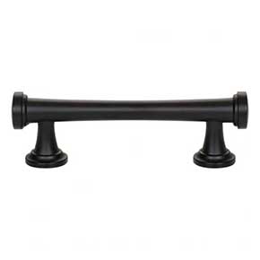 Atlas Homewares [326-BL] Die Cast Zinc Cabinet Pull Handle - Browning Series - Standard Size - Matte Black Finish - 3" C/C - 4 9/16" L